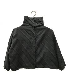 ISSEY MIYAKE me（イッセイ ミヤケ ミー）の古着「ドルマンタートルネックカーディガン」｜グレー
