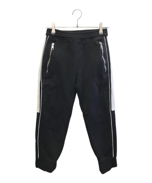 NEIL BARRETT（ニールバレット）NEIL BARRETT (ニールバレット) トラベルボンデッドサイドパイピング&サテンストライプスウェットパンツ ブラック サイズ:XSの古着・服飾アイテム