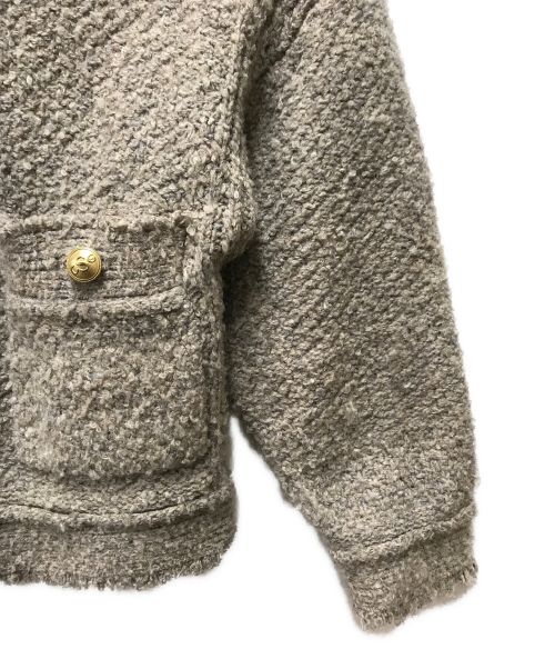 Curensology（カレンソロジー）Curensology (カレンソロジー) ツイードヤーンカーディガン ベージュ サイズ:Fの古着・服飾アイテム