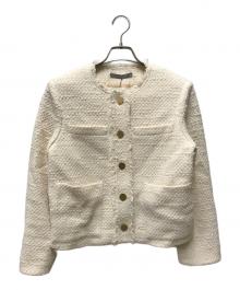 theory luxe（セオリーリュクス）の古着「ツイードジャケット」｜ベージュ