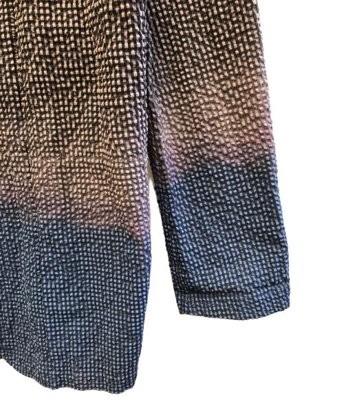 ISSEY MIYAKE WHITE LABEL（イッセイミヤケホワイトレーベル）ISSEY MIYAKE WHITE LABEL (イッセイミヤケホワイトレーベル) バンドカラーシャツ グラデーション サイズ:2の古着・服飾アイテム