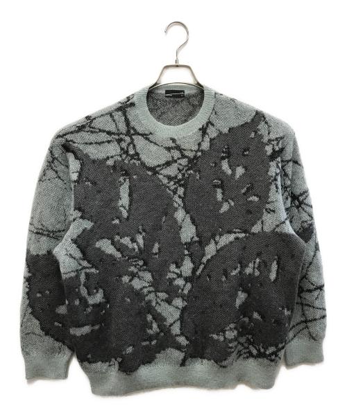 LAD MUSICIAN（ラッドミュージシャン）LAD MUSICIAN (ラッドミュージシャン) Crew Neck Pullover ライトグレー×グレー サイズ:44の古着・服飾アイテム