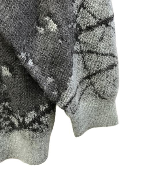 LAD MUSICIAN（ラッドミュージシャン）LAD MUSICIAN (ラッドミュージシャン) Crew Neck Pullover ライトグレー×グレー サイズ:44の古着・服飾アイテム