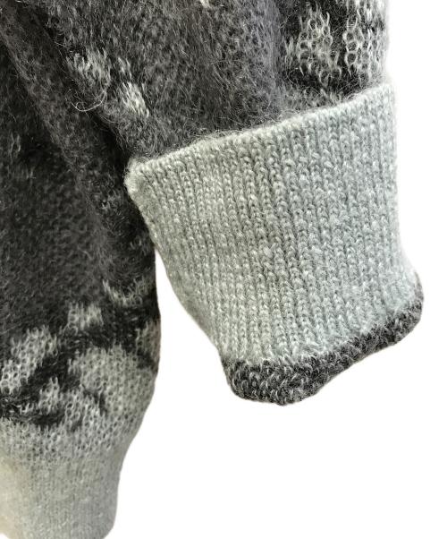 LAD MUSICIAN（ラッドミュージシャン）LAD MUSICIAN (ラッドミュージシャン) Crew Neck Pullover ライトグレー×グレー サイズ:44の古着・服飾アイテム