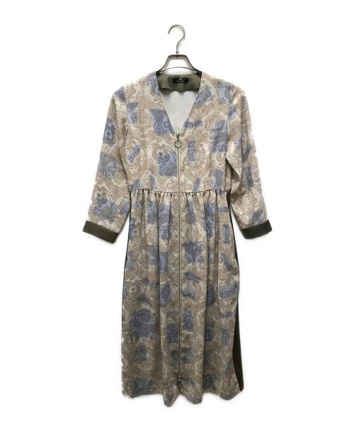 PAUL SMITH（ポールスミス）Paul Smith (ポールスミス) シャツワンピース ブラウン×スカイブルー サイズ:38の古着・服飾アイテム