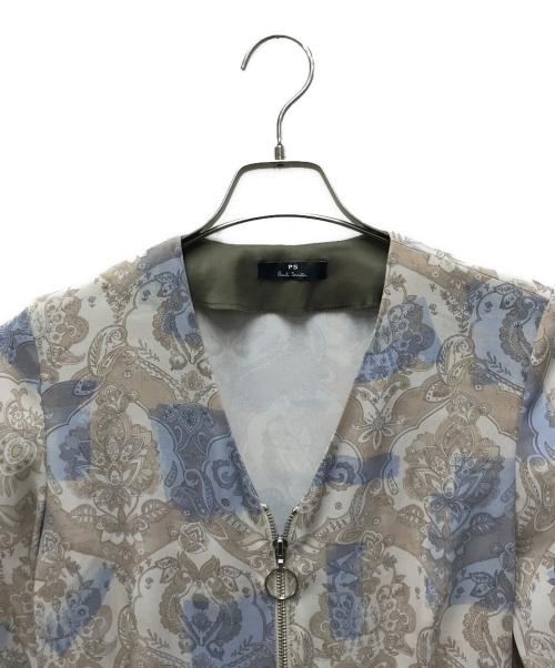 PAUL SMITH（ポールスミス）Paul Smith (ポールスミス) シャツワンピース ブラウン×スカイブルー サイズ:38の古着・服飾アイテム