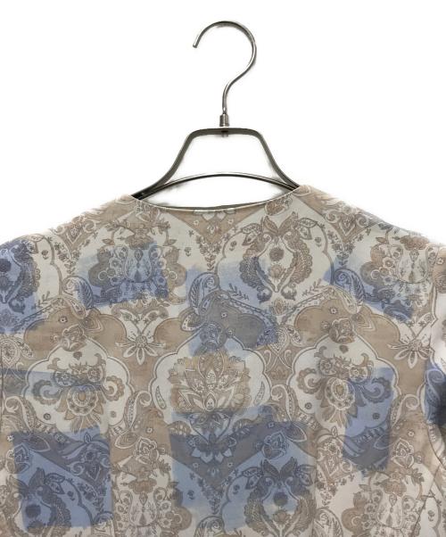 PAUL SMITH（ポールスミス）PAUL SMITH (ポールスミス) シャツワンピース ブラウン×スカイブルー サイズ:38の古着・服飾アイテム