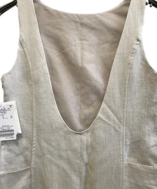 Noble（ノーブル）Noble (ノーブル) ノーブル リネン混 2way ロングワンピース ノースリーブ ベージュ サイズ:36の古着・服飾アイテム