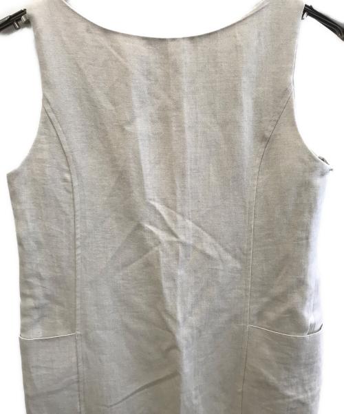 Noble（ノーブル）Noble (ノーブル) ノーブル リネン混 2way ロングワンピース ノースリーブ ベージュ サイズ:36の古着・服飾アイテム