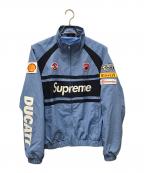 SUPREMEシュプリーム）の古着「レーシングジャケット」｜スカイブルー×ネイビー