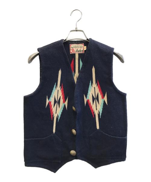 CHIMAYO BLANKET（チマヨ ブランケット）CHIMAYO BLANKET (チマヨ ブランケット) ベスト ネイビー サイズ:36の古着・服飾アイテム