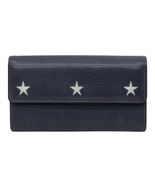 NUR DONATELLA LUCCHI（ヌールドナテッラルッキ）NUR DONATELLA LUCCHI (ヌールドナテッラルッキ) 長財布 ネイビーの古着・服飾アイテム