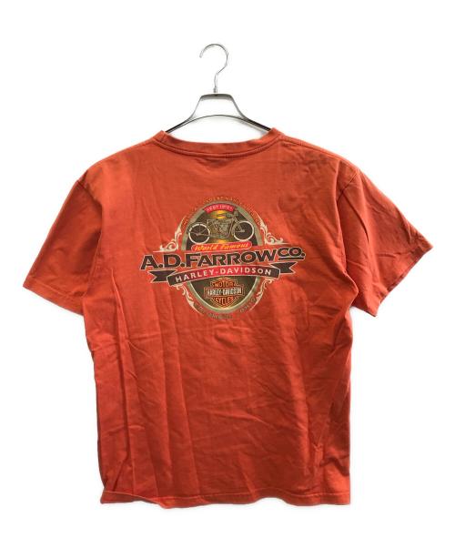 HARLEY-DAVIDSON（ハーレーダビッドソン）HARLEY-DAVIDSON (ハーレーダビッドソン) ポケットTシャツ オレンジ サイズ:XLの古着・服飾アイテム