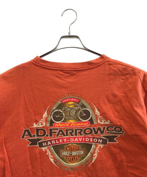 HARLEY-DAVIDSON（ハーレーダビッドソン）HARLEY-DAVIDSON (ハーレーダビッドソン) ポケットTシャツ オレンジ サイズ:XLの古着・服飾アイテム