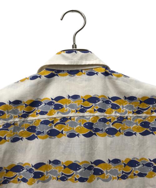 JOHN GLUCKOW BY WARE HOUSE（ジョングラッコー ウエアハウス）JOHN GLUCKOW BY WARE HOUSE (ジョングラッコー ウエアハウス) アロハシャツ イエロー×ネイビー サイズ:38の古着・服飾アイテム