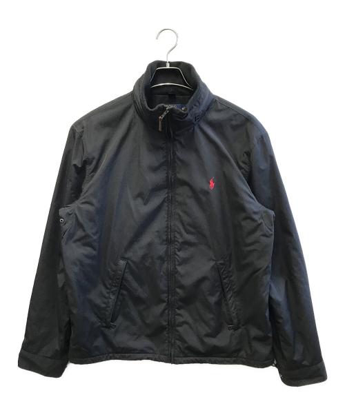 POLO RALPH LAUREN（ポロ・ラルフローレン）POLO RALPH LAUREN (ポロ・ラルフローレン) 裏フリースナイロンジャケット ブラック サイズ:Lの古着・服飾アイテム