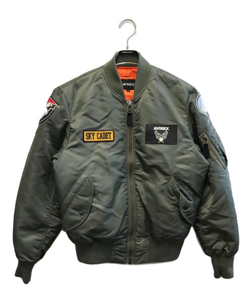 AVIREX（アヴィレックス）AVIREX (アヴィレックス) Disney (ディズニー) MA-1ジャケット カーキ サイズ:Mの古着・服飾アイテム