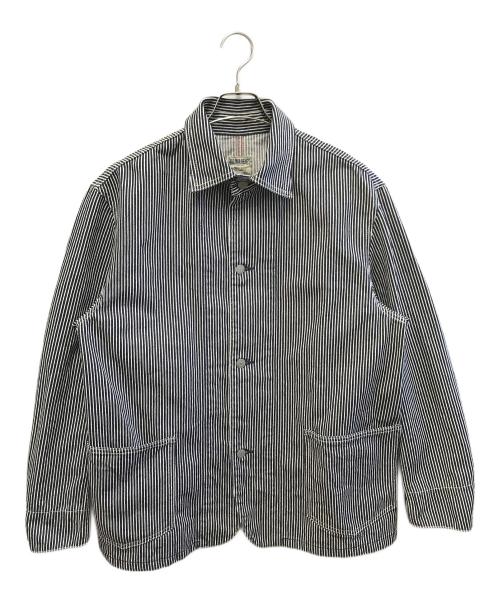 KOJIMA GENES（コジマジーンズ）KOJIMA GENES (コジマジーンズ) カバーオール ネイビー×ホワイト サイズ:XLの古着・服飾アイテム