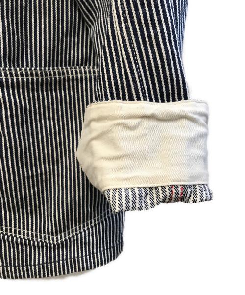 KOJIMA GENES（コジマジーンズ）KOJIMA GENES (コジマジーンズ) カバーオール ネイビー×ホワイト サイズ:XLの古着・服飾アイテム