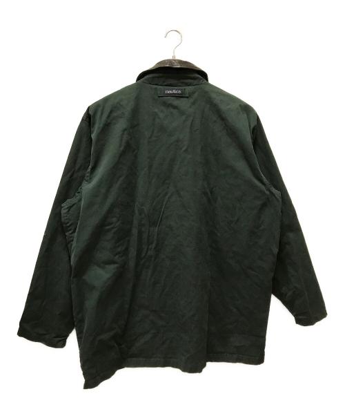 NAUTICA（ノーティカ）NAUTICA (ノーティカ) 襟レザーハンティングジャケット グリーン サイズ:XXLの古着・服飾アイテム