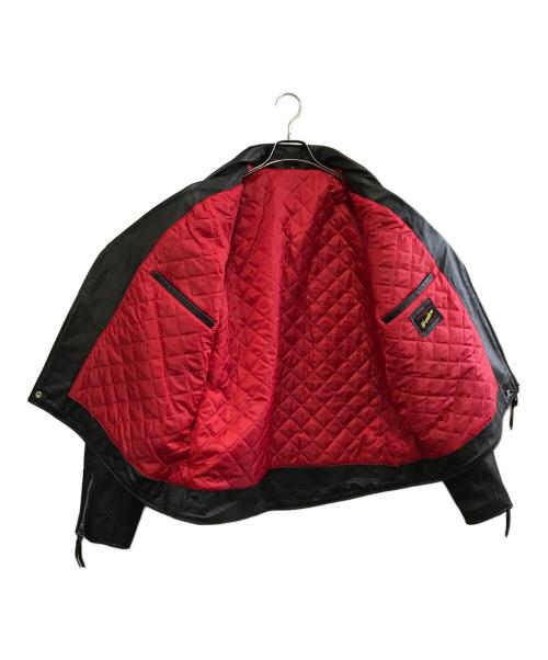 FREEDOM（フリーダム）freedom (フリーダム) レザーダブルライダースジャケット ブラック サイズ:52の古着・服飾アイテム