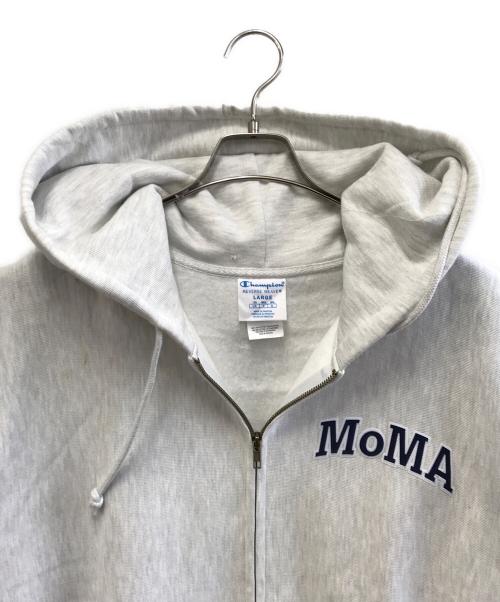Champion（チャンピオン）Champion (チャンピオン) MoMA (モマ) リバースウィーブジップパーカー アッシュグレー サイズ:Lの古着・服飾アイテム