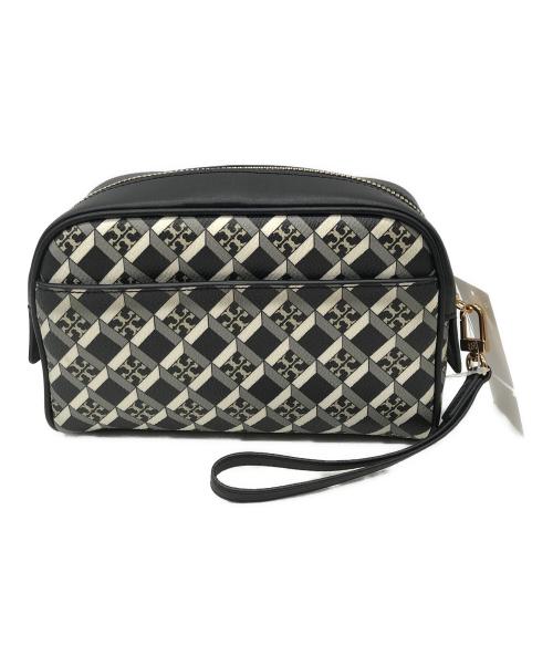 TORY BURCH（トリーバーチ）TORY BURCH (トリーバーチ) ポーチ ブラック×ホワイト 未使用品の古着・服飾アイテム