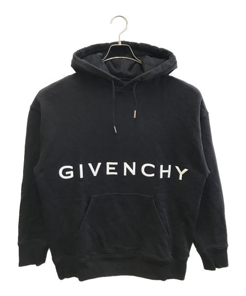 GIVENCHY（ジバンシィ）GIVENCHY (ジバンシィ) ブランドロゴ 4G スリムフーディー ブラック サイズ:Lの古着・服飾アイテム