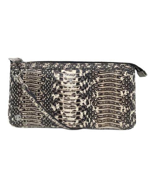 A.D.M.J.（エーディーエムジェイ）A.D.M.J. (エーディーエムジェイ) ショルダーポーチ ホワイト×ブラックの古着・服飾アイテム