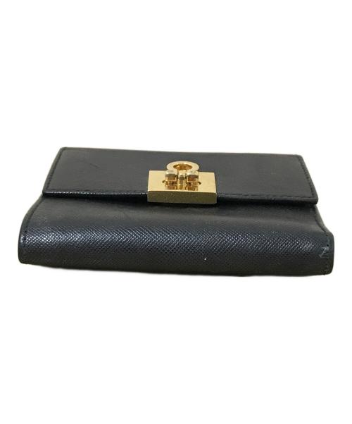 Salvatore Ferragamo（サルヴァトーレ フェラガモ）Salvatore Ferragamo (サルヴァトーレ フェラガモ) 3つ折り財布 ブラックの古着・服飾アイテム