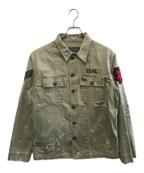 RALPH LAUREN（ラルフローレン）RALPH LAUREN (ラルフローレン) ヴィンテージカバーオールジャケット オリーブ サイズ:Sの古着・服飾アイテム