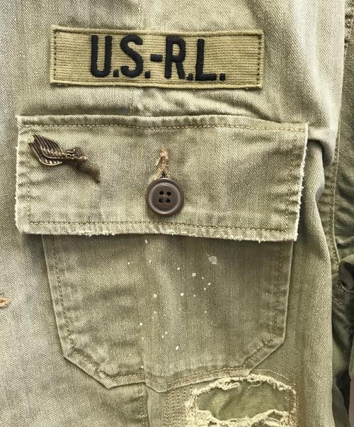 RALPH LAUREN（ラルフローレン）RALPH LAUREN (ラルフローレン) ヴィンテージカバーオールジャケット オリーブ サイズ:Sの古着・服飾アイテム