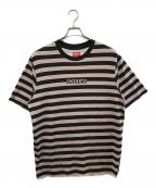 SUPREMEシュプリーム）の古着「REVERSE STRIPE S/S TOP」｜グレー×ブラック