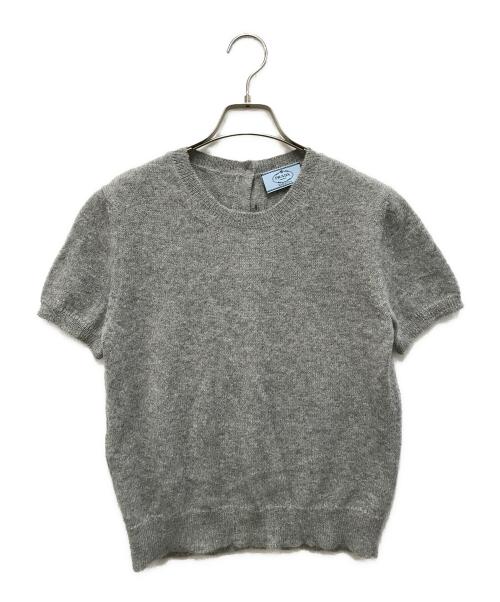 PRADA（プラダ）PRADA (プラダ) 半袖ニット グレー サイズ:42の古着・服飾アイテム