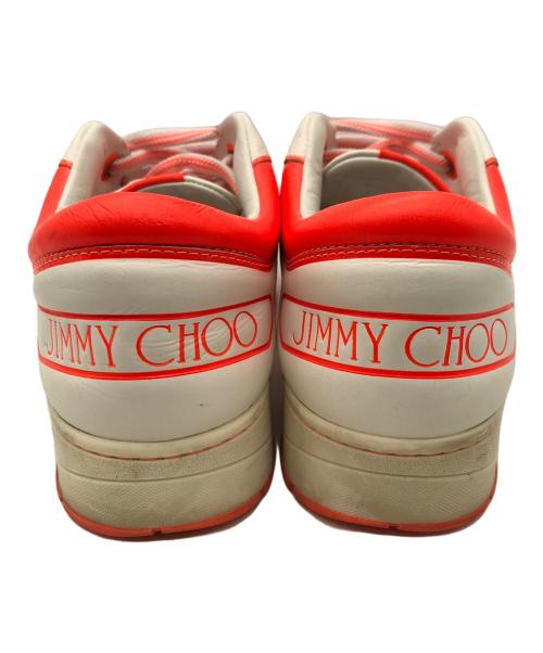 JIMMY CHOO（ジミーチュウ）JIMMY CHOO (ジミーチュウ) スニーカー ホワイト×オレンジ サイズ:38の古着・服飾アイテム