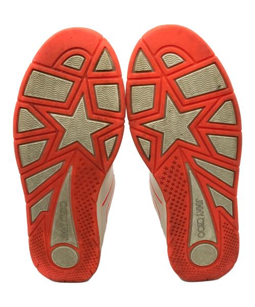 JIMMY CHOO（ジミーチュウ）JIMMY CHOO (ジミーチュウ) スニーカー ホワイト×オレンジ サイズ:38の古着・服飾アイテム