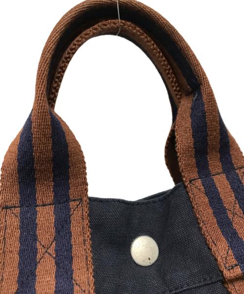 HERMES（エルメス）HERMES (エルメス) ハンドバッグ ネイビー×ブラウンの古着・服飾アイテム