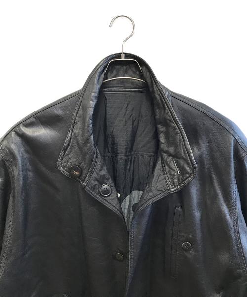 ISSEY MIYAKE（イッセイミヤケ）ISSEY MIYAKE (イッセイミヤケ) ラムレザーコート ブラック サイズ:9の古着・服飾アイテム