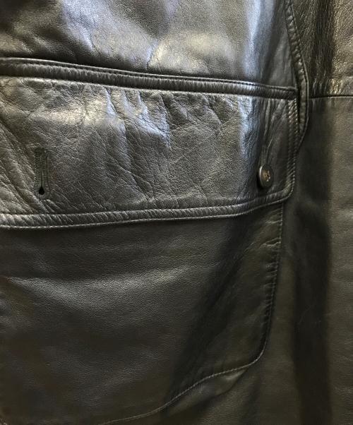 ISSEY MIYAKE（イッセイミヤケ）ISSEY MIYAKE (イッセイミヤケ) ラムレザーコート ブラック サイズ:9の古着・服飾アイテム