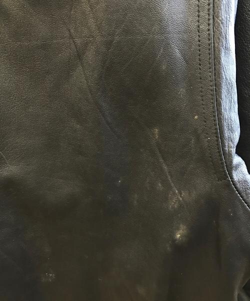 ISSEY MIYAKE（イッセイミヤケ）ISSEY MIYAKE (イッセイミヤケ) ラムレザーコート ブラック サイズ:9の古着・服飾アイテム