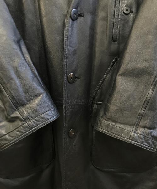ISSEY MIYAKE（イッセイミヤケ）ISSEY MIYAKE (イッセイミヤケ) ラムレザーコート ブラック サイズ:9の古着・服飾アイテム