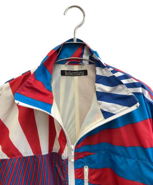 Bohemians（ボヘミアンズ）Bohemians (ボヘミアンズ) ナイロンジャケット レッド×ブルー サイズ:Mの古着・服飾アイテム