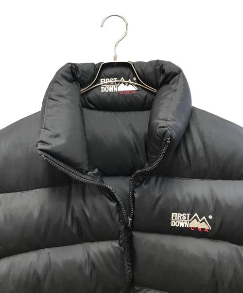 FIRST DOWN（ファーストダウン）FIRST DOWN (ファーストダウン) リバーシブルダウンジャケット ブラック サイズ:Lの古着・服飾アイテム