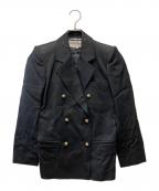 Yves Saint Laurentイヴサンローラン）の古着「金釦ダブルボタンテーラードジャケット」｜ブラック