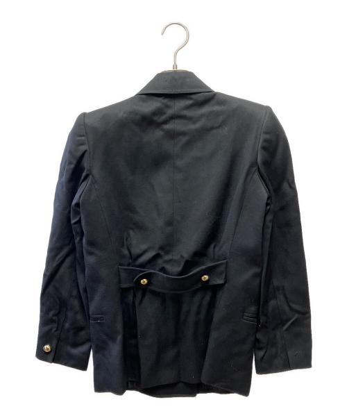 Yves Saint Laurent（イヴサンローラン）Yves Saint Laurent (イヴサンローラン) 金釦ダブルボタンテーラードジャケット ブラック サイズ:Sの古着・服飾アイテム