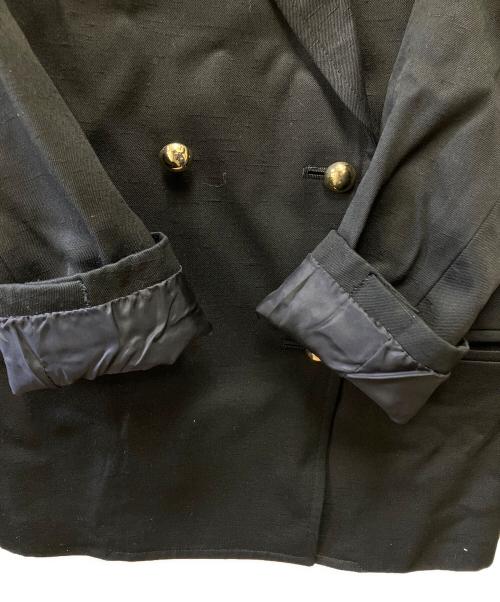 Yves Saint Laurent（イヴサンローラン）Yves Saint Laurent (イヴサンローラン) 金釦ダブルボタンテーラードジャケット ブラック サイズ:Sの古着・服飾アイテム