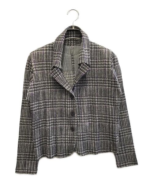 PLEATS PLEASE（プリーツプリーズ）PLEATS PLEASE (プリーツプリーズ) プリーツジャケット グレー サイズ:不明の古着・服飾アイテム