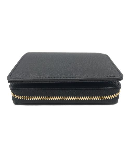 HushTug（ハッシュタグ）hushtug (ハッシュタグ) ピュアシュリンクレザー ミディアムウォレット ブラックの古着・服飾アイテム