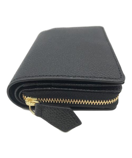 HushTug（ハッシュタグ）hushtug (ハッシュタグ) ピュアシュリンクレザー ミディアムウォレット ブラックの古着・服飾アイテム