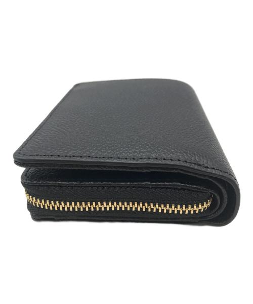 HushTug（ハッシュタグ）hushtug (ハッシュタグ) ピュアシュリンクレザー ミディアムウォレット ブラックの古着・服飾アイテム